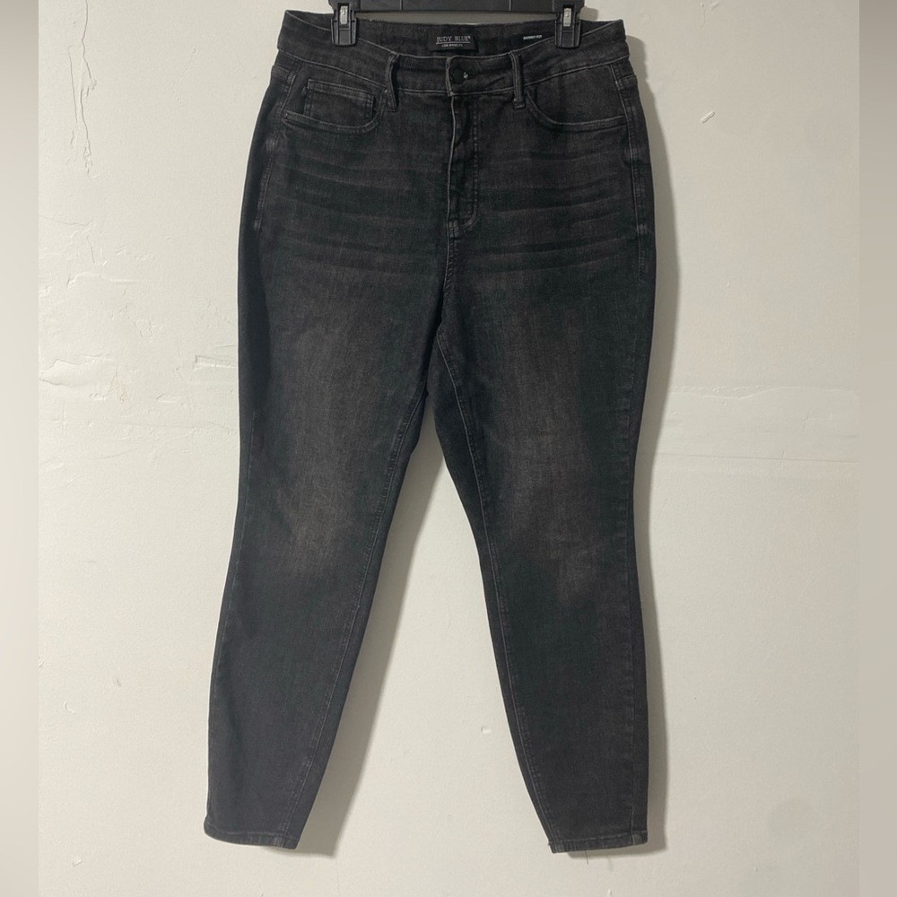 JUDY BLUE Jeans Womens Plus Size 14W Black Skinny Fit Stretch Casual Denim Y-10